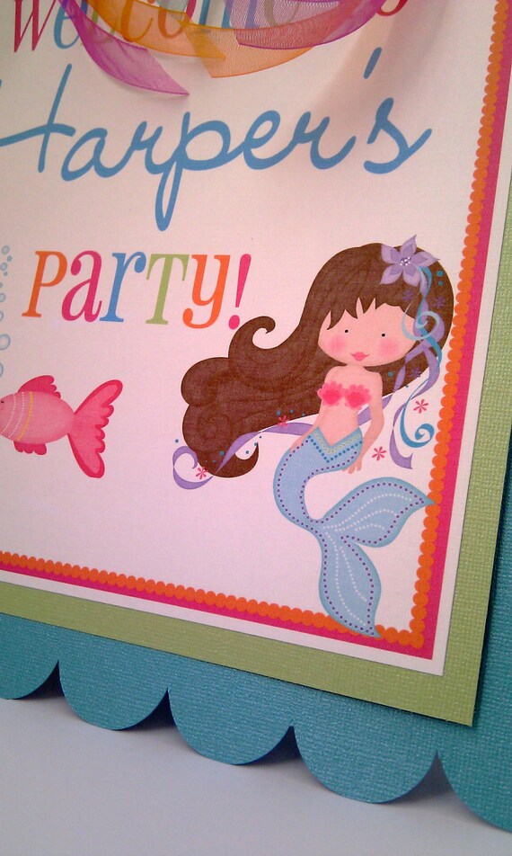 Under The Sea Mermaid Collection: Door Sign -Party Sign -Baby Shower -Birthday Party -Mermaid Il_570xn