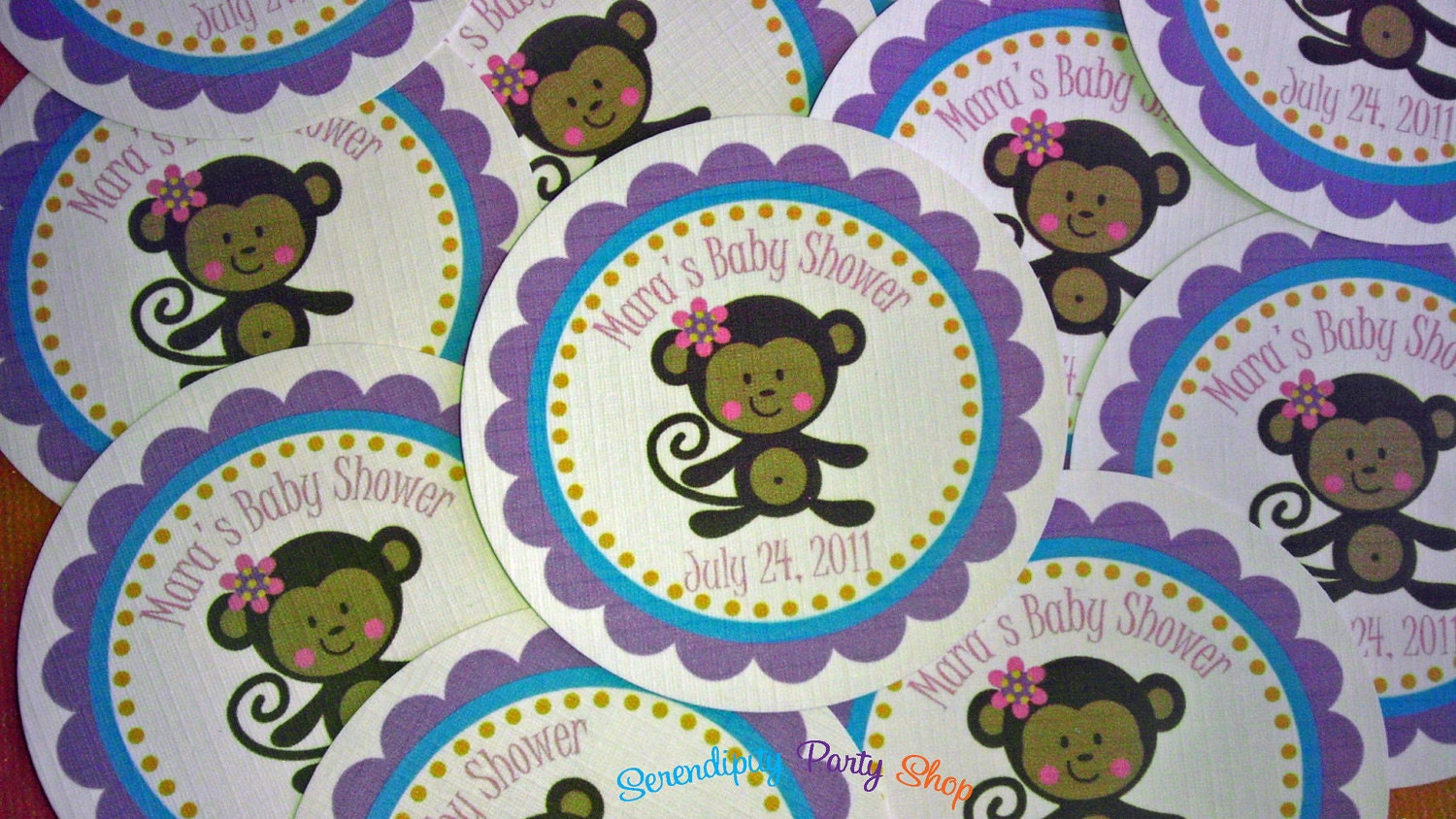 Lil Monkey Favor Tags, Personalized Favor Tags, Set of 12 Thank You Tags, Gift Tags Il_570xn