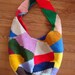 PATCHWORK CROCHET BAG vintage 1970s purse, free shipping