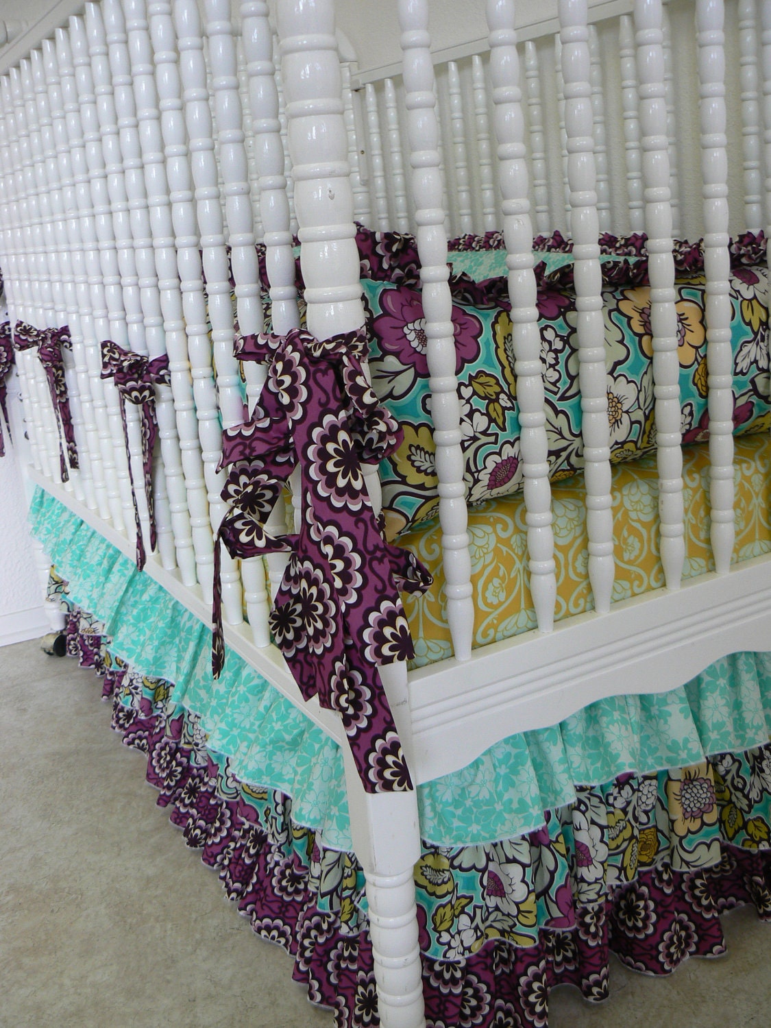 Made to Order 3 pc Crib Bedding Set Bespoken