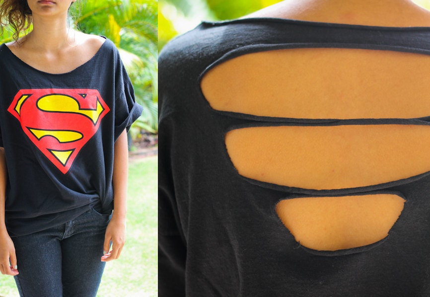 Superman open back tee