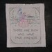Vintage Fine Hand Embroidered Sampler Victorian Scene