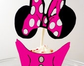 Minnie Mouse Pink  Printable Party Decoration Cupcake Wrapper and Topper
