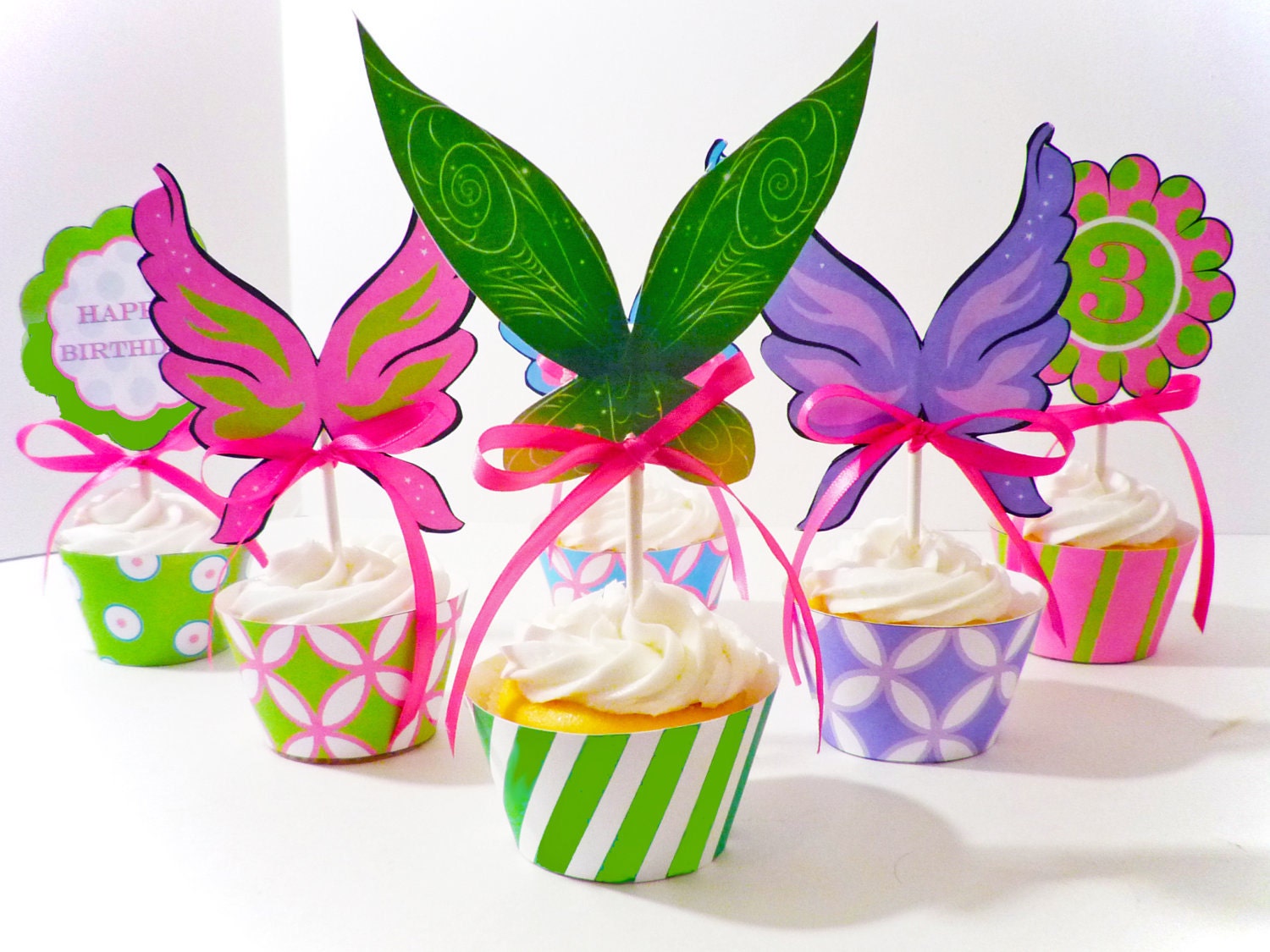 Pixie Tinkerbell Printable Party Cupcake Wrappers and Toppers Il_170x135