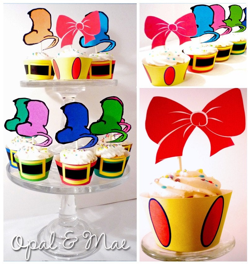 Snow White and the Seven Dwarfs Printable Party Cupcake Toppers and Wrappers Il_570xn