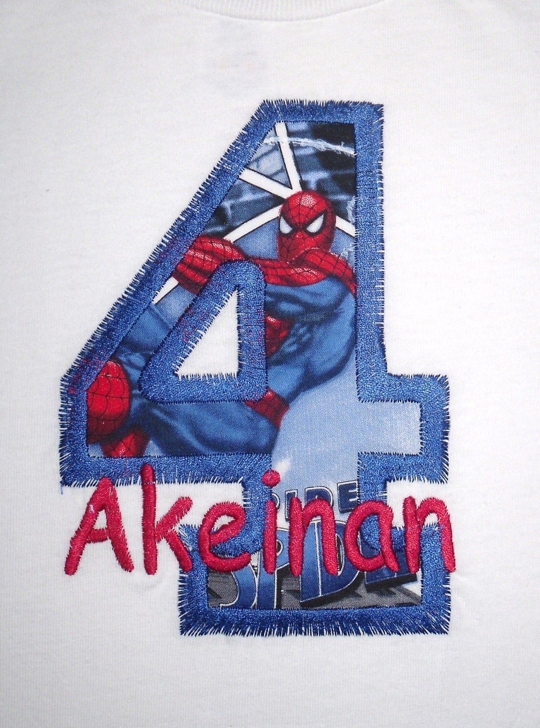 Design your own birthday number character applique t-shirt  - Personalized with your choice of characters