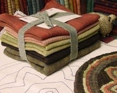 Wool Pack for Star Flower Chair Pad, Rug Hooking Pattern J252