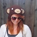 Monkey Hat (crochet animal hat with ear flaps)