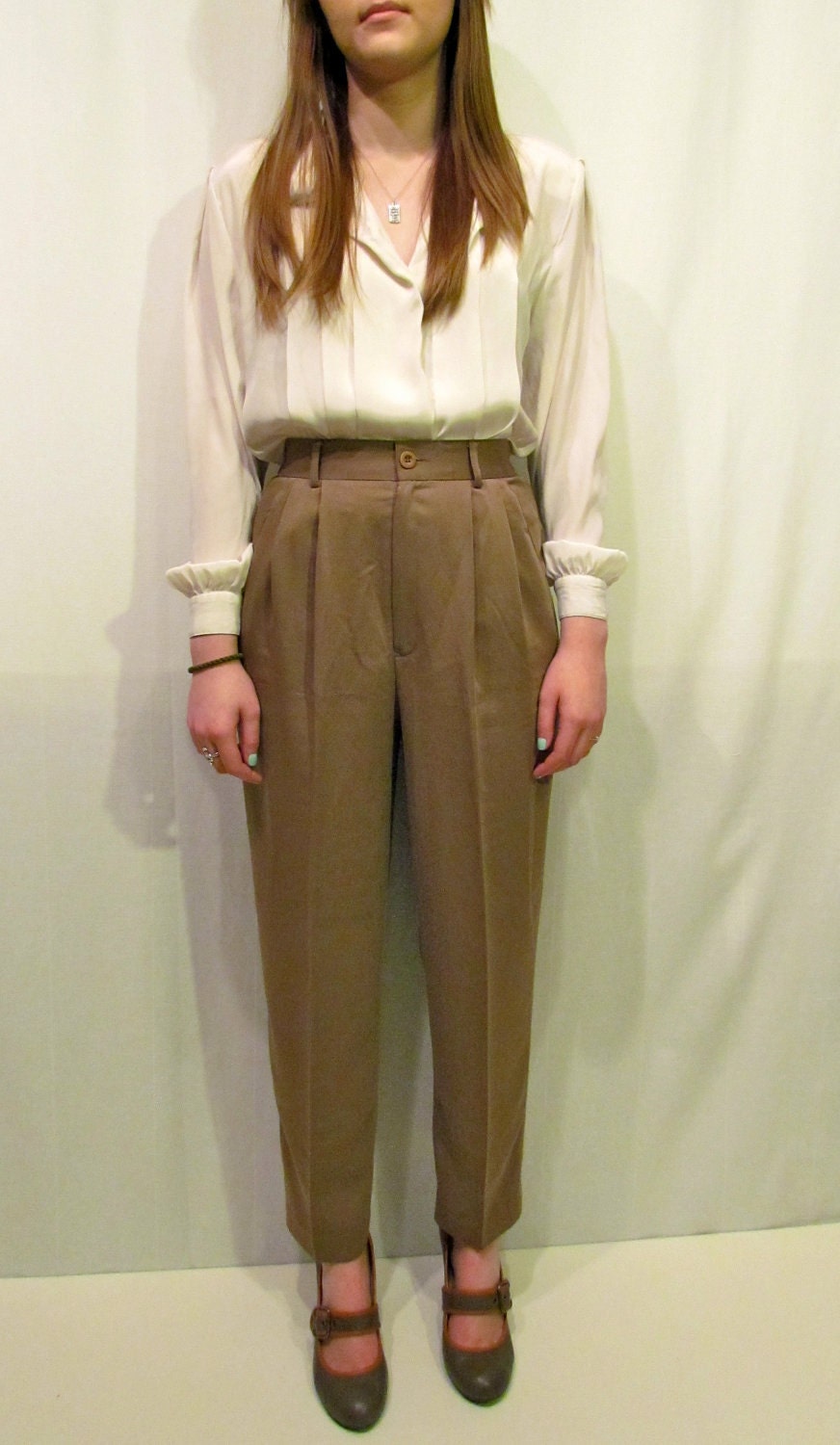 high waisted vinyl pants
