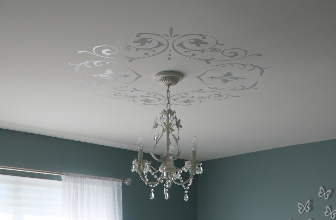 Decorative Wall & Ceiling Vinyl Decals 'Shabby Chic' or 'Modern Victorian'
