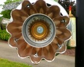 Eco Friendly Metal Bird House- Vintage- Metal Yard Art- Antique Home Decor