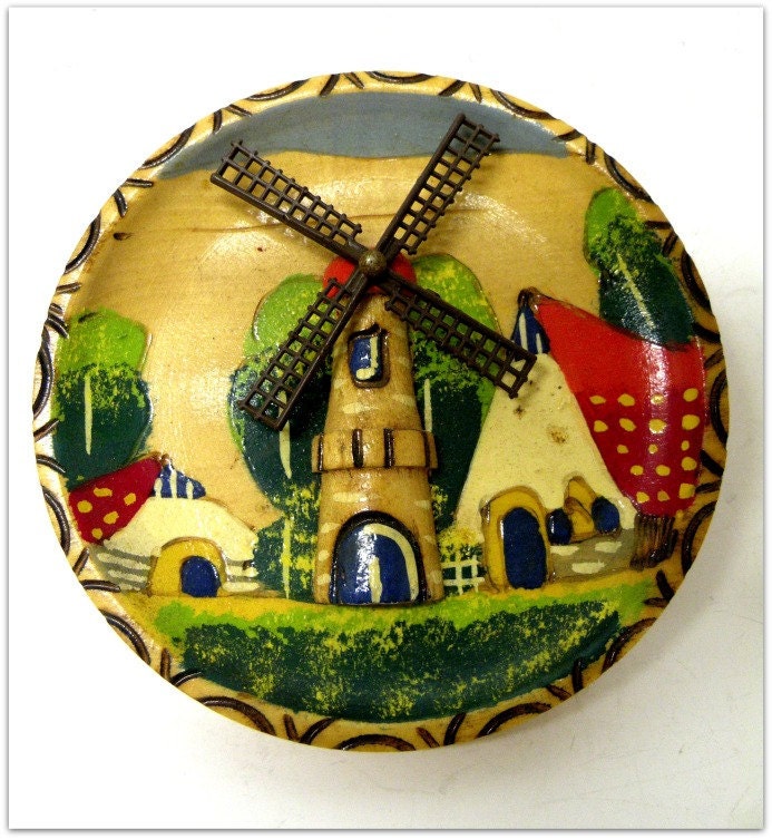 Vintage Handcarved Windmill St. Martin
