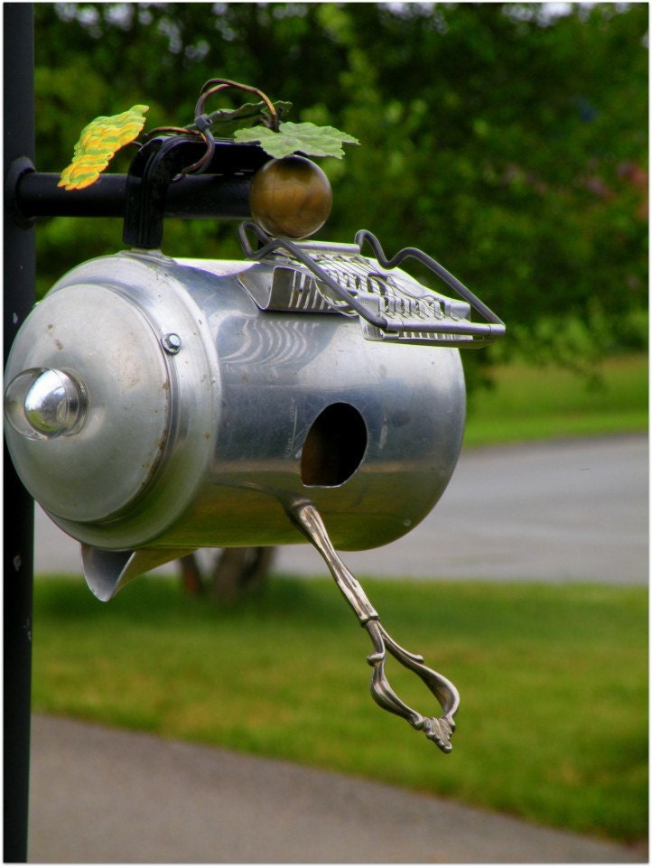 SOLD UncommonRecycables Recycled / Upcycled Metal Bird House
