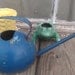 Vintage Blue Metal Garden Watering Can