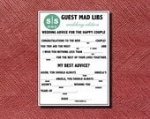 Unique Wedding Guest Book  Wedding Guest Mad Libs