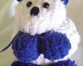 Blue and White Bear Small   (151)