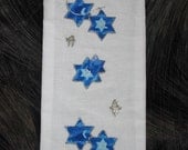 Wine or Liquor Gift Bag with Blue & Silver Stars (159)