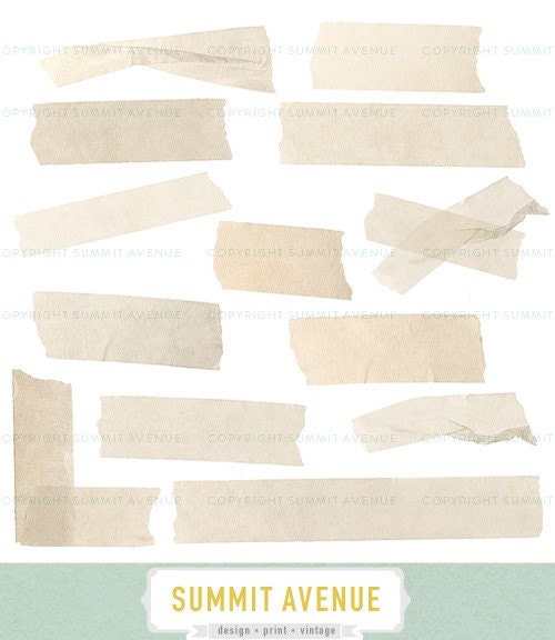 INSTANT DOWNLOAD digital vintage masking tape strips - CLiP ArT - for photography or scrapbook