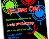 Laser Tag Party Invitation PRINTABLE Digital File