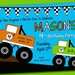 Printable Digital Monster Truck Birthday Party Invitation