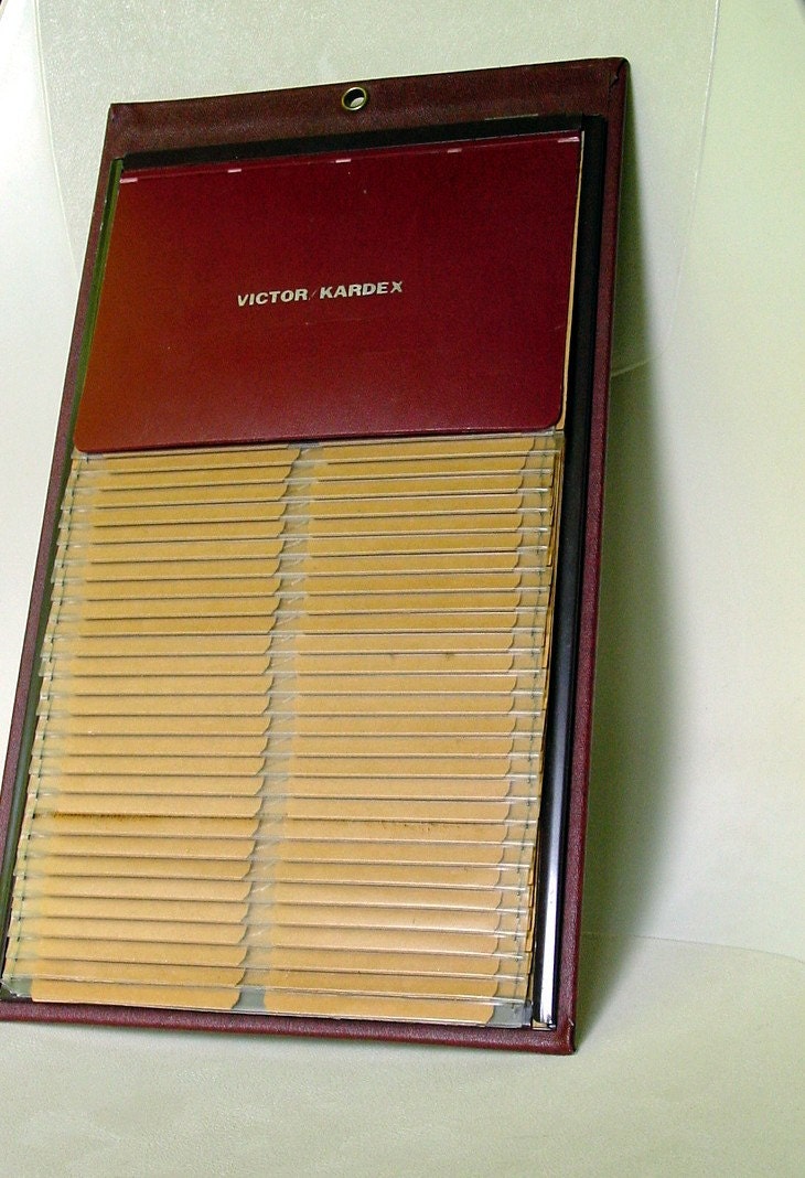 Vintage Victor Kardex Card or Photo Album Organizer by RetroFool