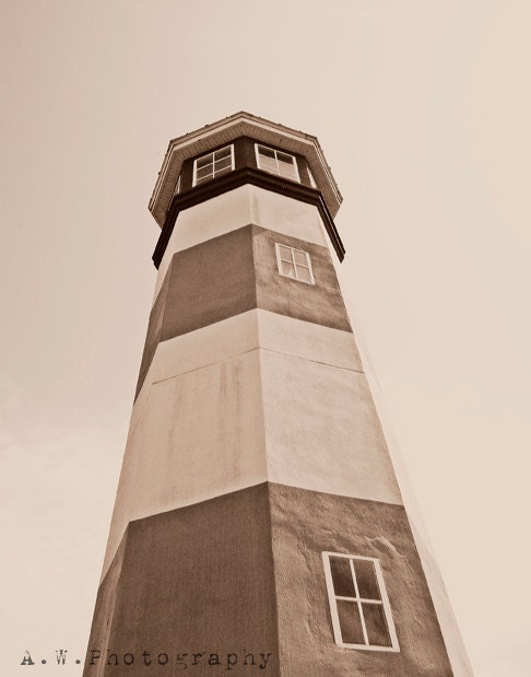 Watch Tower Light House 11x14 Photography Mixed Media ART Print