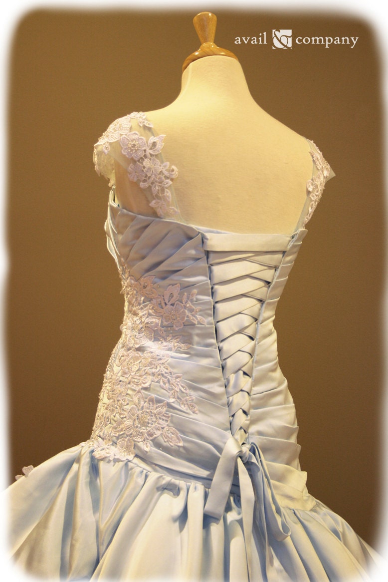 Cinderella Inspired Blue Wedding Dress, Custom Made to Order in your size