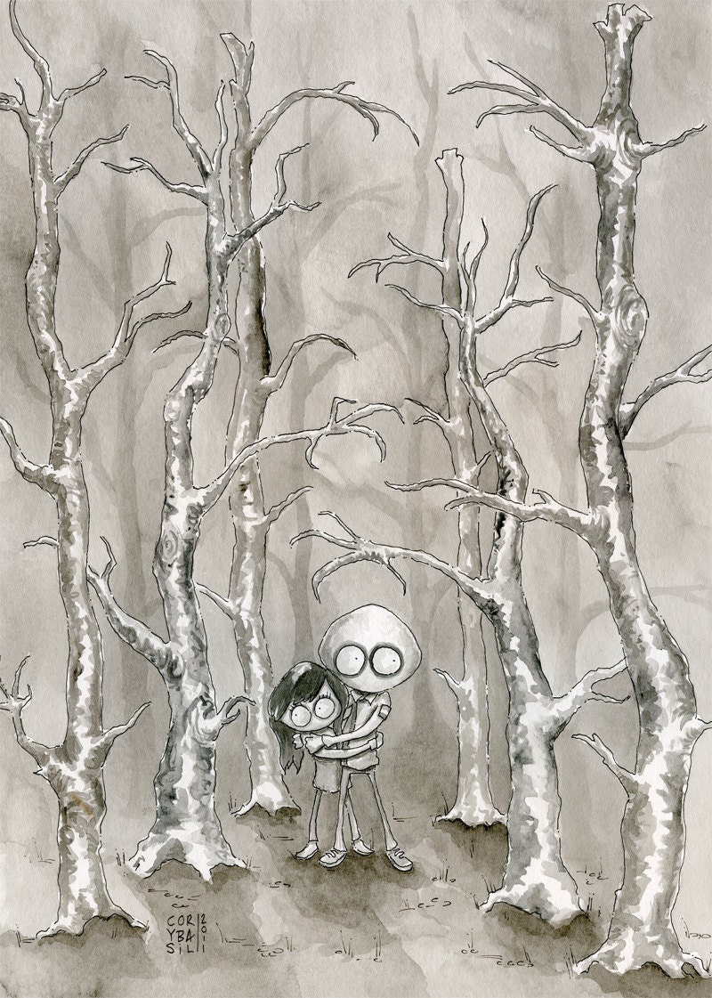 Do You Hear What I Hear. Watercolor print numbered and signed by coryBasil 11x14