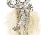 MUMMY. Watercolor print numbered and signed by coryBasil 11x14