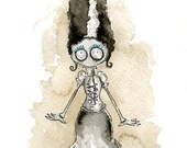 The Bride's Demise. Watercolor print numbered and signed by coryBasil 5x7