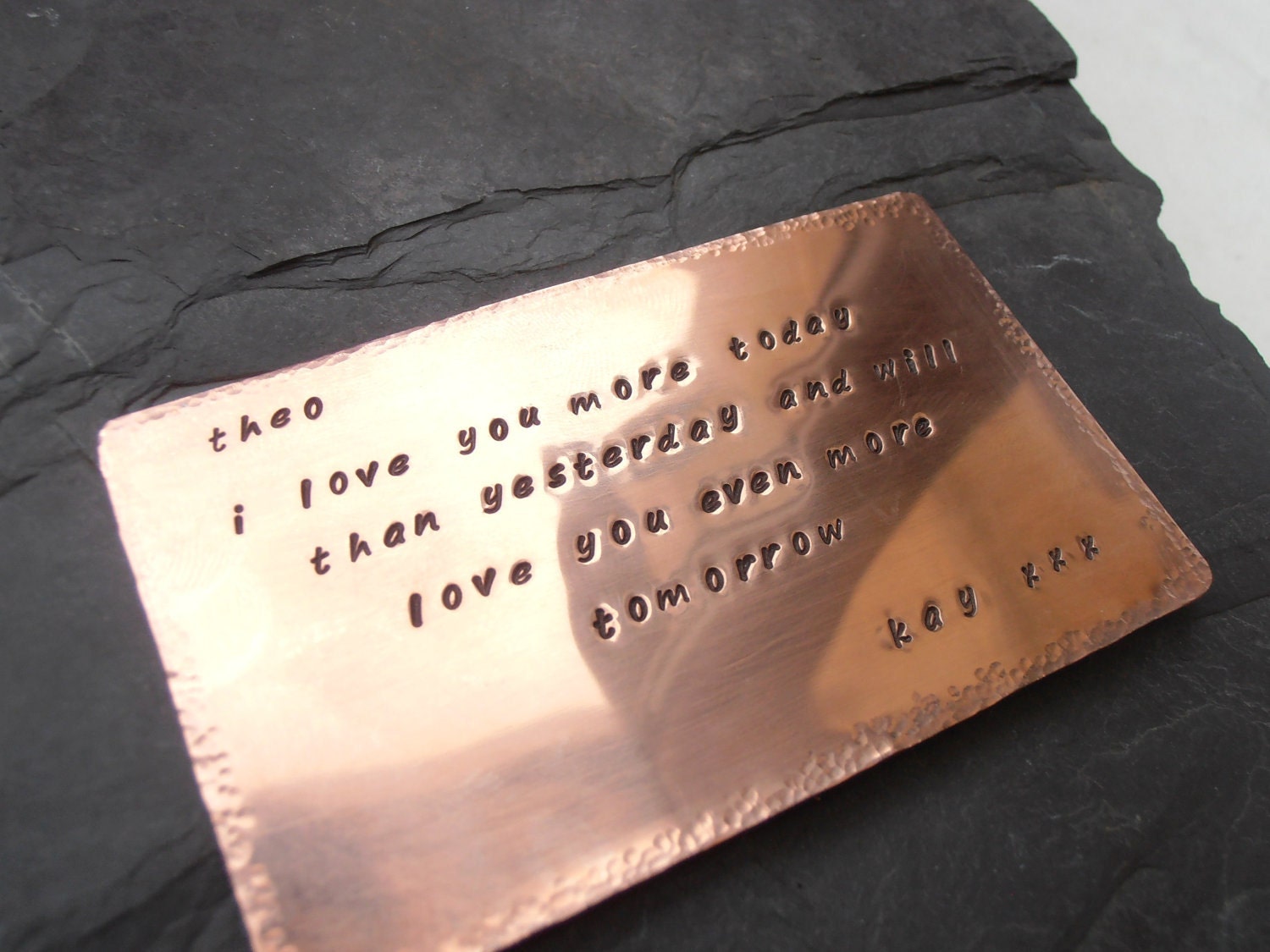 7th wedding anniversary gift copper or aluminum keepsake