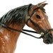 Toy Horse Vintage Antique Leather Saddle Bridle Brown Black Bay