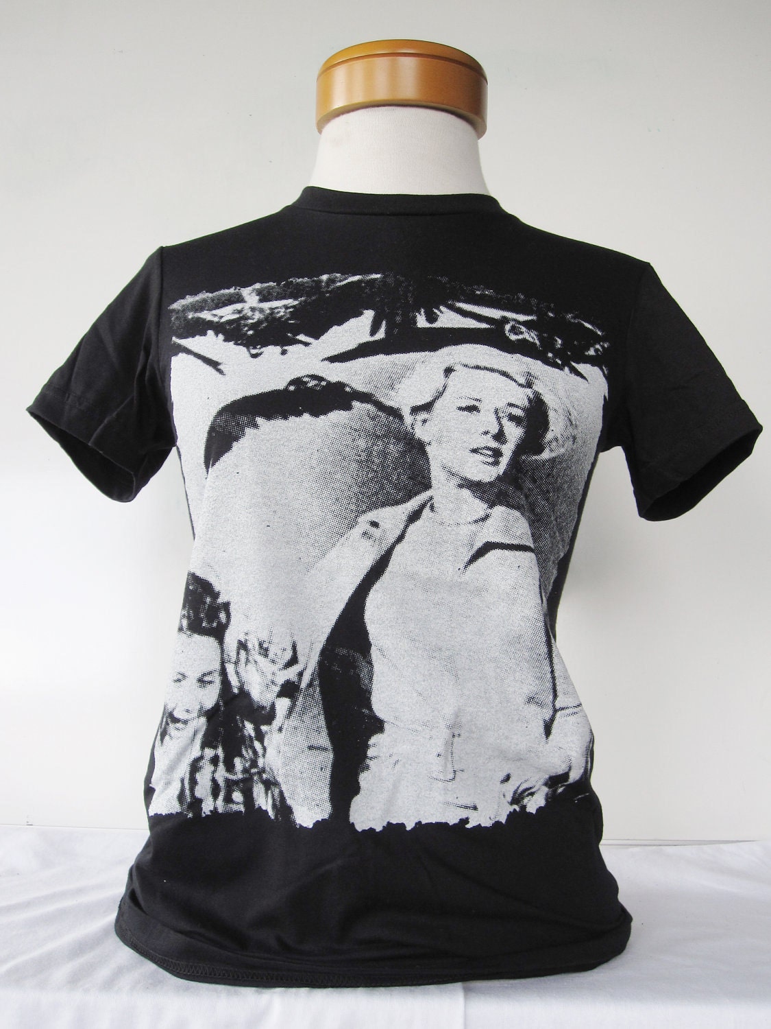 The Birds Tee American Apparel Hand Screen Printed Tshirt