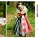 Queen of Hearts inspired tutu dress. Crocheted red and black top. White tutu collar with spades and hearts. Featured in Model Life magazine