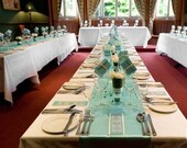 Custom Made Tiffany Blue Satin Table Runner 90 x 16 reserved listing of 2