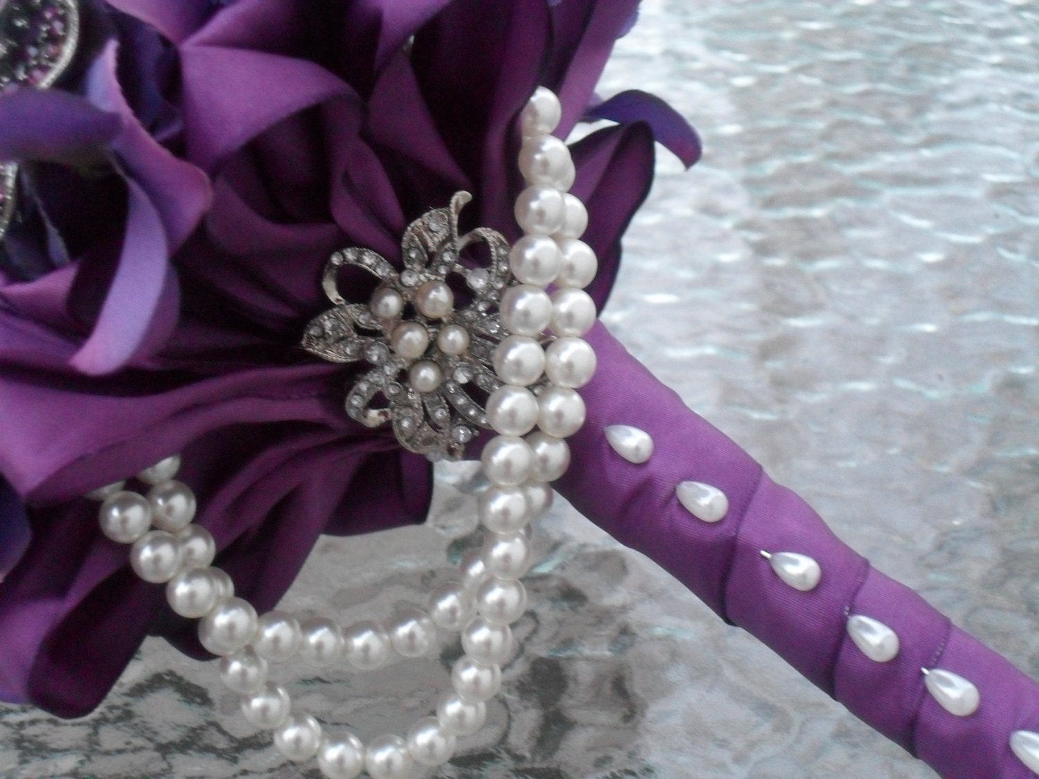 Brooch and Jeweled bouquet. Made to Order