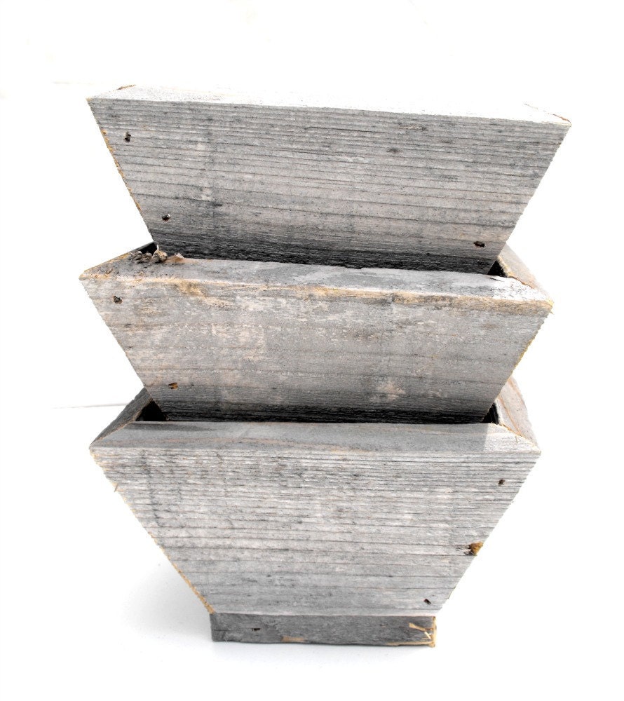 Reclaimed Cedar Planters - Set of 3