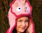Featured in Inc Magazine Triceratops Hat - Crochet Pattern (Bomber Style) - Permission to sell finished products