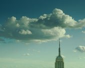 New York travel photograph - Empire State Building photo  - storm approaches the Empire State Building - 5x7 - Hurricane Sandy