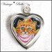 Broken China Jewelry Orange Kitty Cat Charm 28