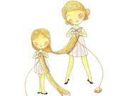 Hair Knitters - 8"x10" print