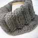 Knit Cowl Scarf Nougat Taupe