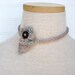Knit Flower Headband, Choker Necklace, Pastel Floral