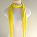 Cotton Skinny Scarf, Knit Summer Spring Fashion, Lemonade Citrus Yellow