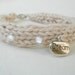 Natural Organic Bracelet, Boho Style, Glass Beads and Dream Charm