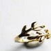 Vintage Style Gold Tone Leaf Ring