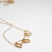 Three Little Heart Necklace Gold Tone