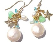 Starfish Pearl Earring