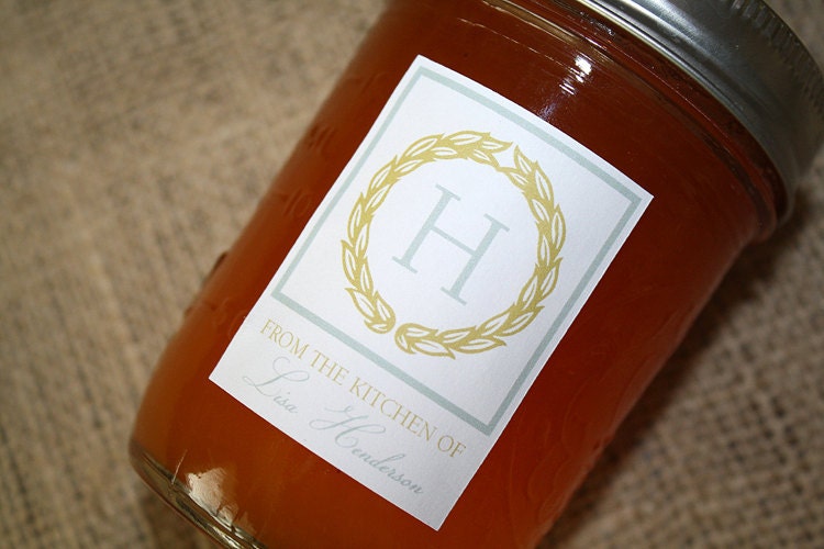 Personalized Labels with Wreath Design, From the Kitchen of...