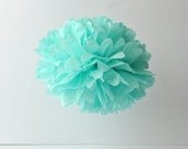 1 Large Tissue Paper Pom Pom - Aqua